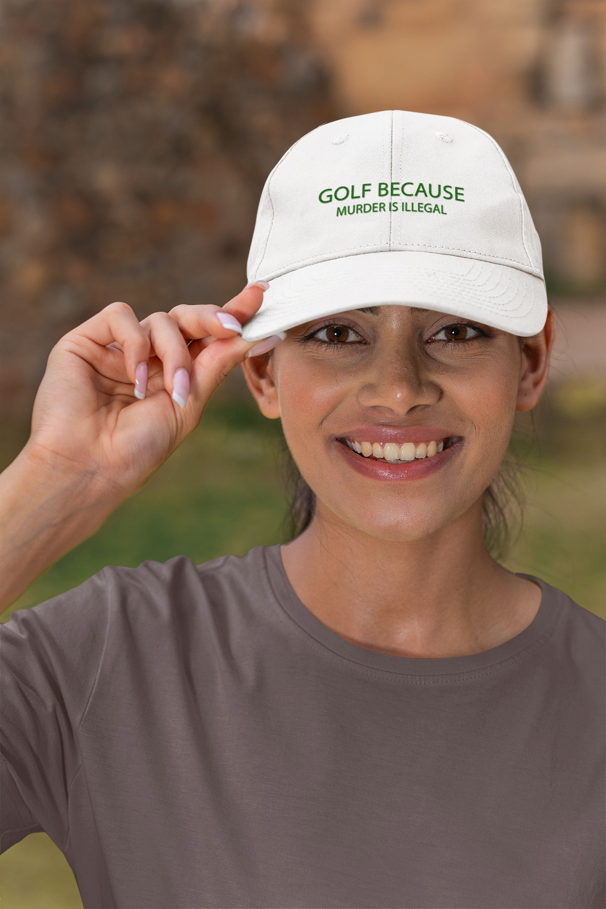 Golf Because Murder is Illegal Cap | Funny Golf Hat-Back Nine Co