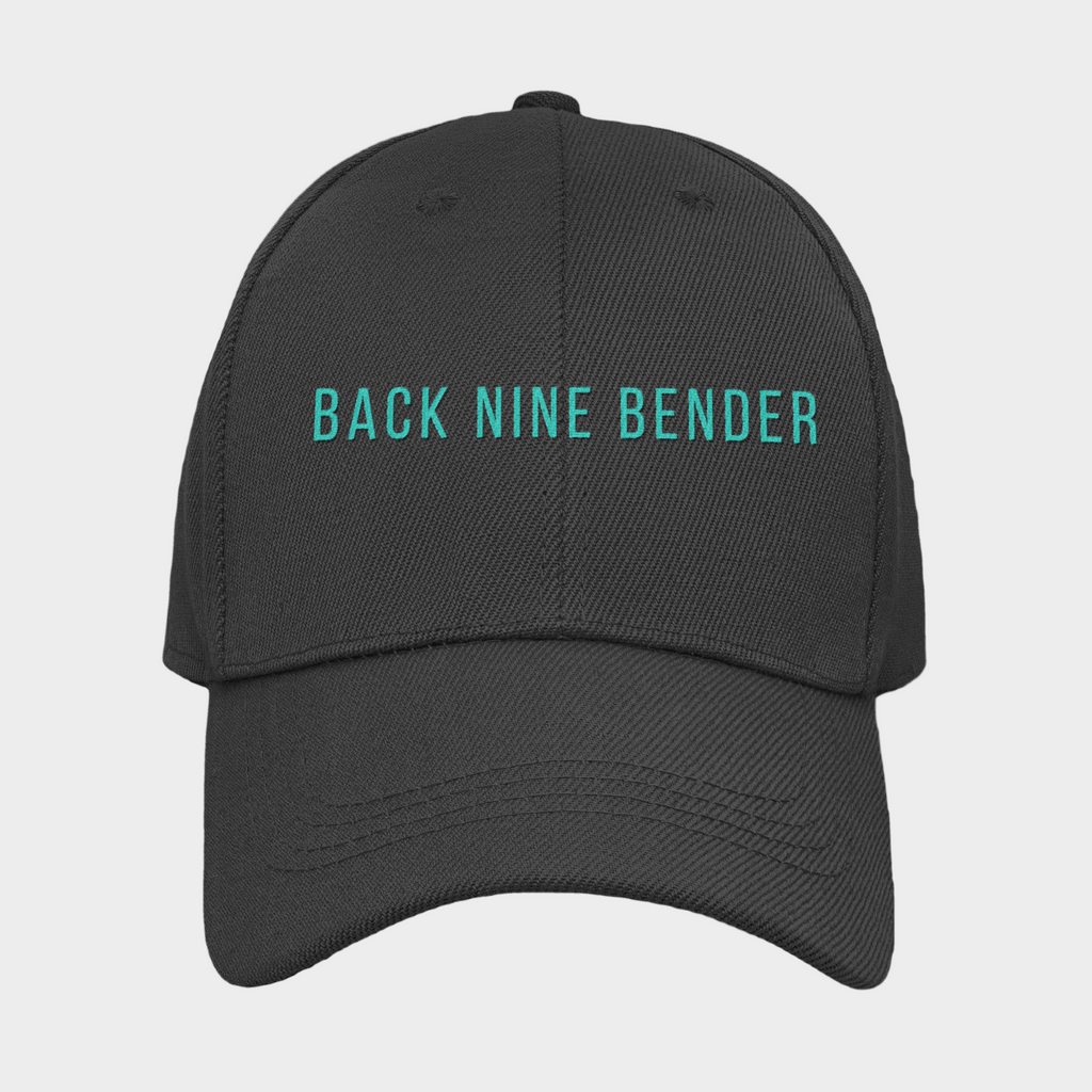 Back Nine Bender Golf Cap-Adjustable Performance Hat